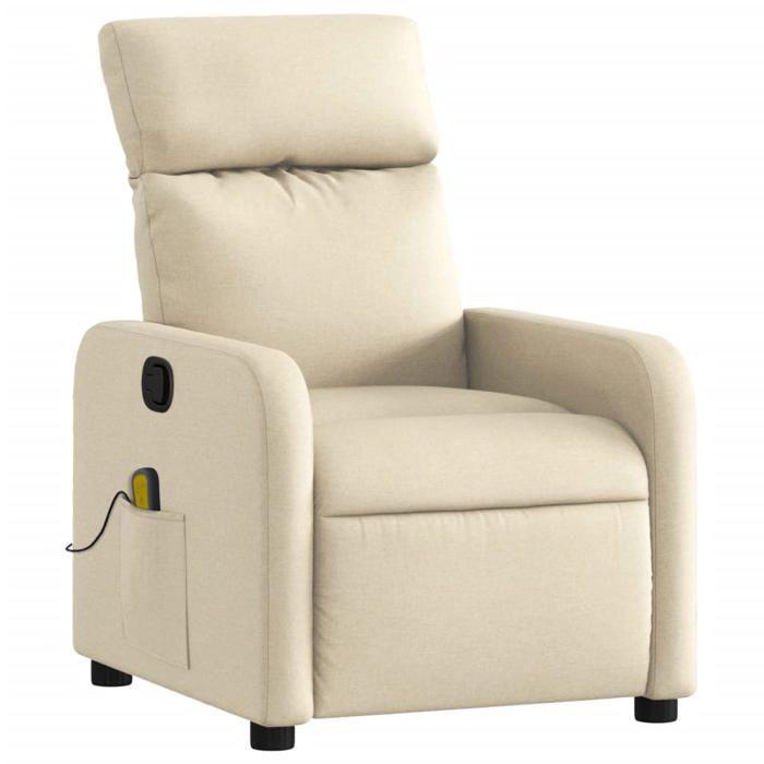 VidaXL Fauteuil de Massage Inclinable, Chaise avec Repose-pieds, Siège avec Dossier et Accoudoirs Salle de Séjour, Moderne, 374182