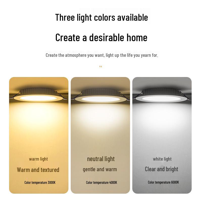 

Светодиодный встраиваемый светильник: Круглые 4 дюйма 12 Вт и 6 дюймов 18 Вт с отверстием 15 см 3.5 inch 9W - Cut Hole 9-10.5cm