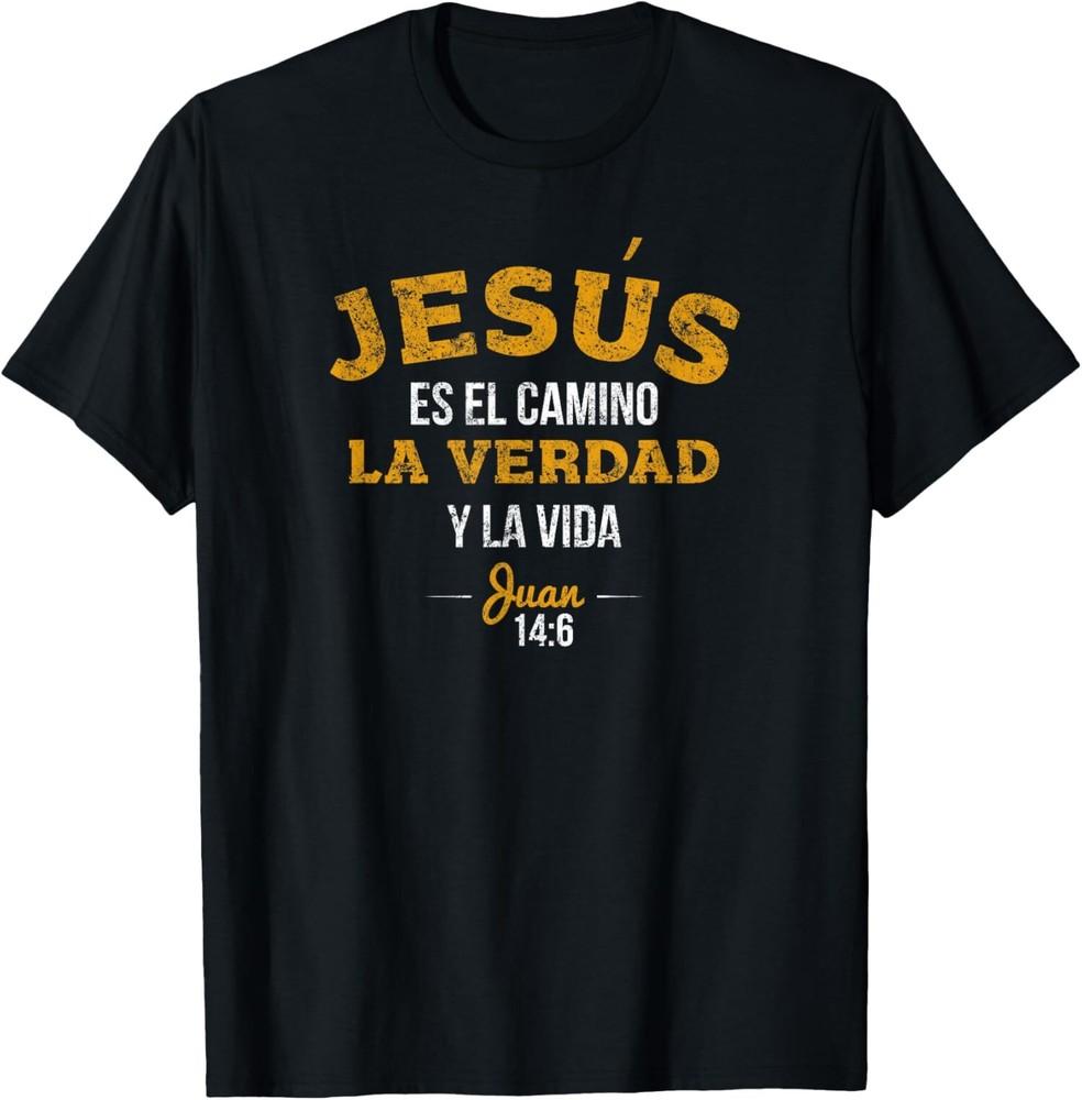 

New Limited La Camisa de Jesus en Espanol, Christian Spanish T-Shirt Tops Tee 4XL
