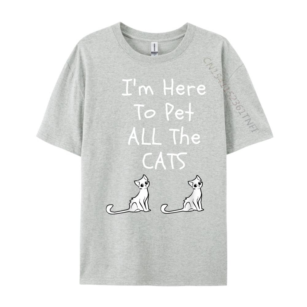 Im Here To Pet All The Cats Men Womens Kids Pink Graphic Tees High Quality Mens TShirt