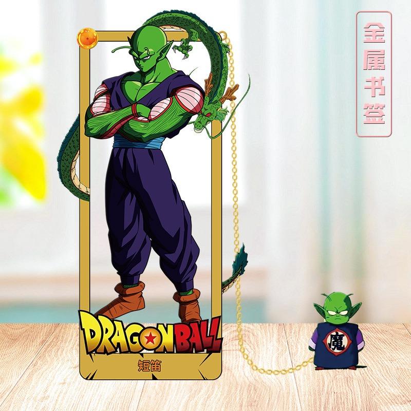Dragon Ball Anime Action Figures Metal Bookmark Wukong Bookclip Learning Document Anime Guzi Student Decorate Kids Birthday Gift