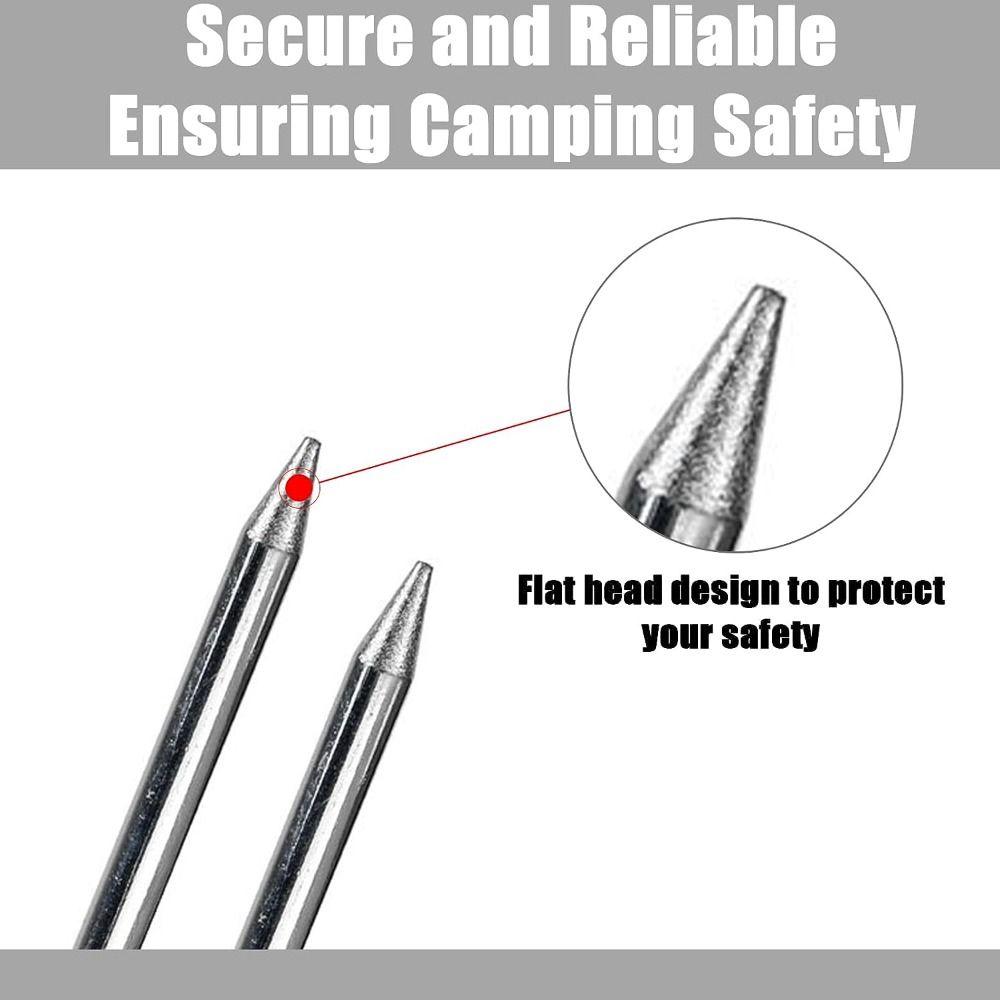 Heavy Duty Ground Stakes Spikes 18cm Tent Pegs Portable Camping Tent Stak  Camping