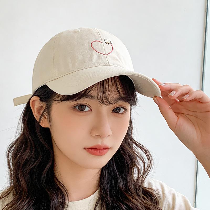 

Baseball cap cute versatile outdoor visor wide brim face cap [regular size 56-60cm]