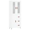 VidaXL Buffet haut Blanc 69,5x34x180 cm Bois d'ingénierie 3198441