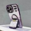 Xiaoxiangfeng Handbag Suitable for Apple 16 Mirror Bracket Mobile Phone Case IPhone 15 Gradient Glitter 14 Protective Case