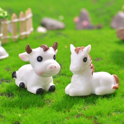 Cute Zodiac Figurines Miniature Resin Crafts Animals Ornaments  Garden Decoration Accessories