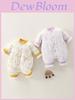 Baby Winter Cotton Romper With Thickened Fabric For Newborns And Infants