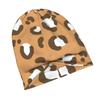 ZLIENSZUS Adult Brown Leopard Print Beanie Hat - Urban Style Suitable for Layered Outfits, Coffee Walks & Creative Spaces, Fashionable for &, Brown Pr