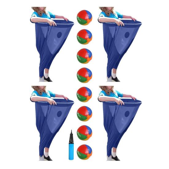 Granny Pants Outdoor Yard Game Inflatable Ball Relay Set with Giant Stretchy Pants Balls And Pump Backyard Field Recreational