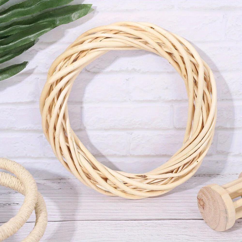 2026 Latest Models Wooden Wreath Handwoven DIY Making Materials for Front Door Wall Hanging Spring Summer Home Decor Wooden