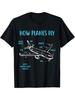 Unisex T-shirt How Planes Fly Funnyation Engineer Pilot Airplane T-Shirt  Printed T-Shirt Black Easter Monday C