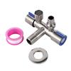 Dual Switch Outlet Faucet Toilet Bidet Shower Faucet Bathroom Fittings 1/2 Copper Dual Outlet and Shutoff Valve