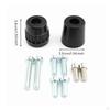 Motorcycle Handlebar End Plug with Mounting Screws Anodized Machined Black
