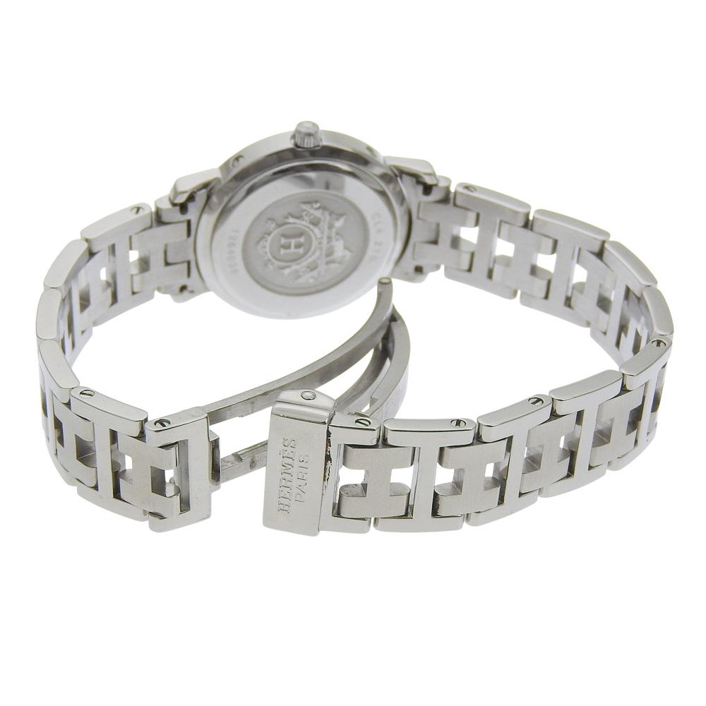 Hermes Clipper Watches CL4.210 pinkDial Stainless Steel Quartz Analog Display Women Used