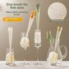 5-in-1cup Washing Tool for Household Use Multifunctional Cup Brush Water Cup Thermos Cup Brush Milk Bottle Cleaning Sponge Brush