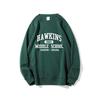 Stranger Things Unisex Hoodie - Hawkins Middle School, Long Sleeve, Autumn/Winter, Round Neck