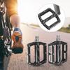 Mountain Bike Aluminum Alloy Bearings Pedal Road Cycling Flat Pedal Bike   Adapter Parts