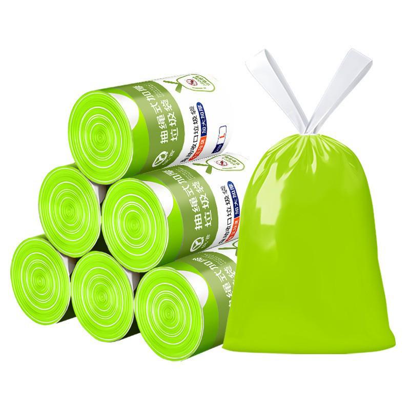 Mugwort Mosquito Repellent Extra-Thick Drawstring Garbage Bags - Medium & Large Sizes for Kitchen Waste