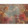 Wallpaper - Autumn Nature - Landscape of Autumn Trees In a Painted Retro Style