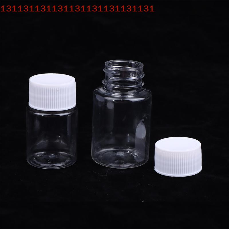 15-500ML Transparent Plastic Bottle Wide Mouth Medicine Bottle With Screw Lid Seal Vials Liquid Reagent Container Food Grade