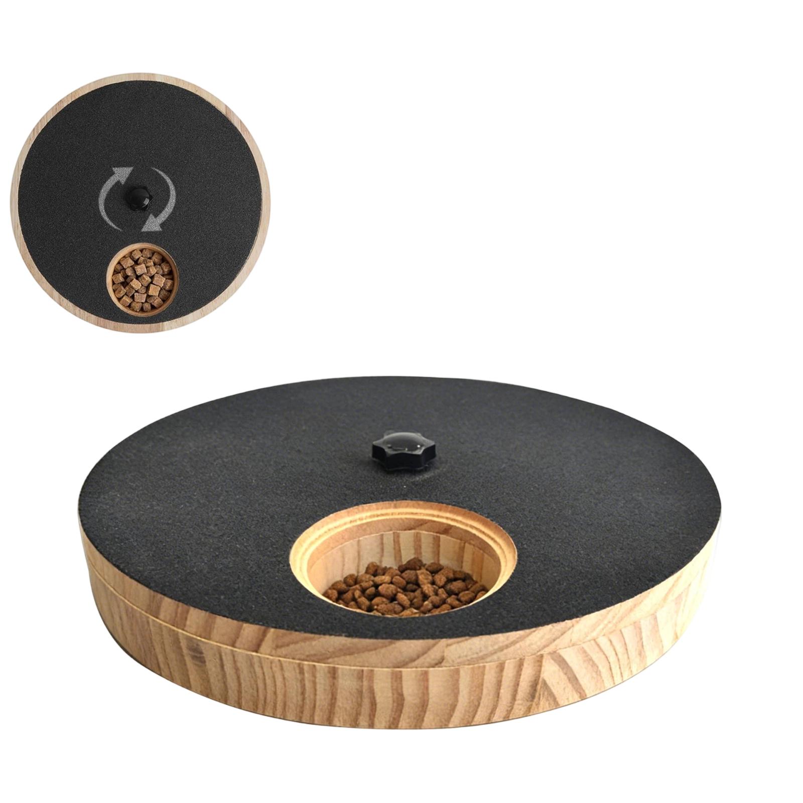 

Wooden Dog Nail Filing Board with Rotating Circular Design and Integrated Food Dispenser for Interactive Pet Grooming and Feeding One Size