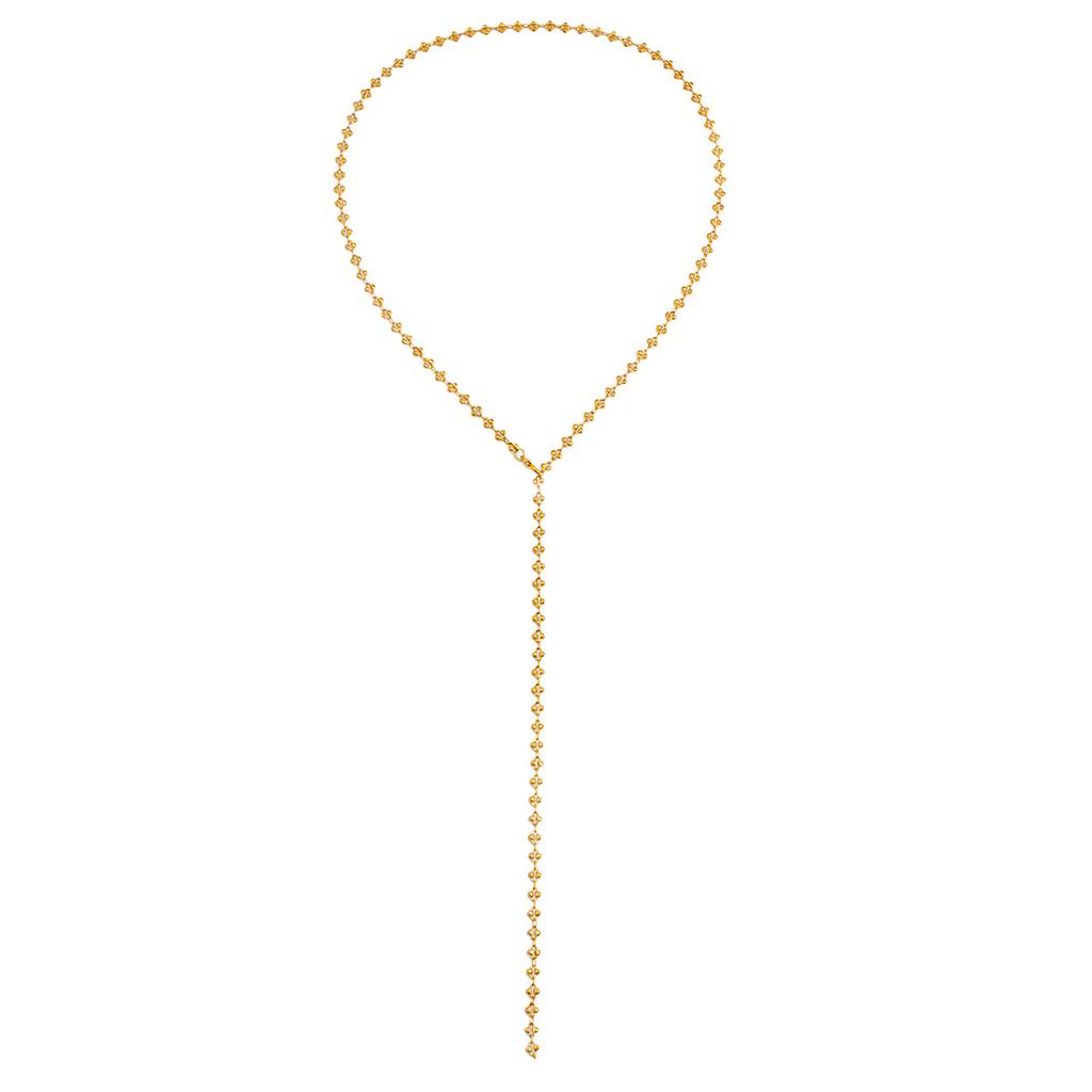 Love-shaped long eye fringed necklace for women, stacked with multi-layer Y-shaped imitation pearl holiday jewelry