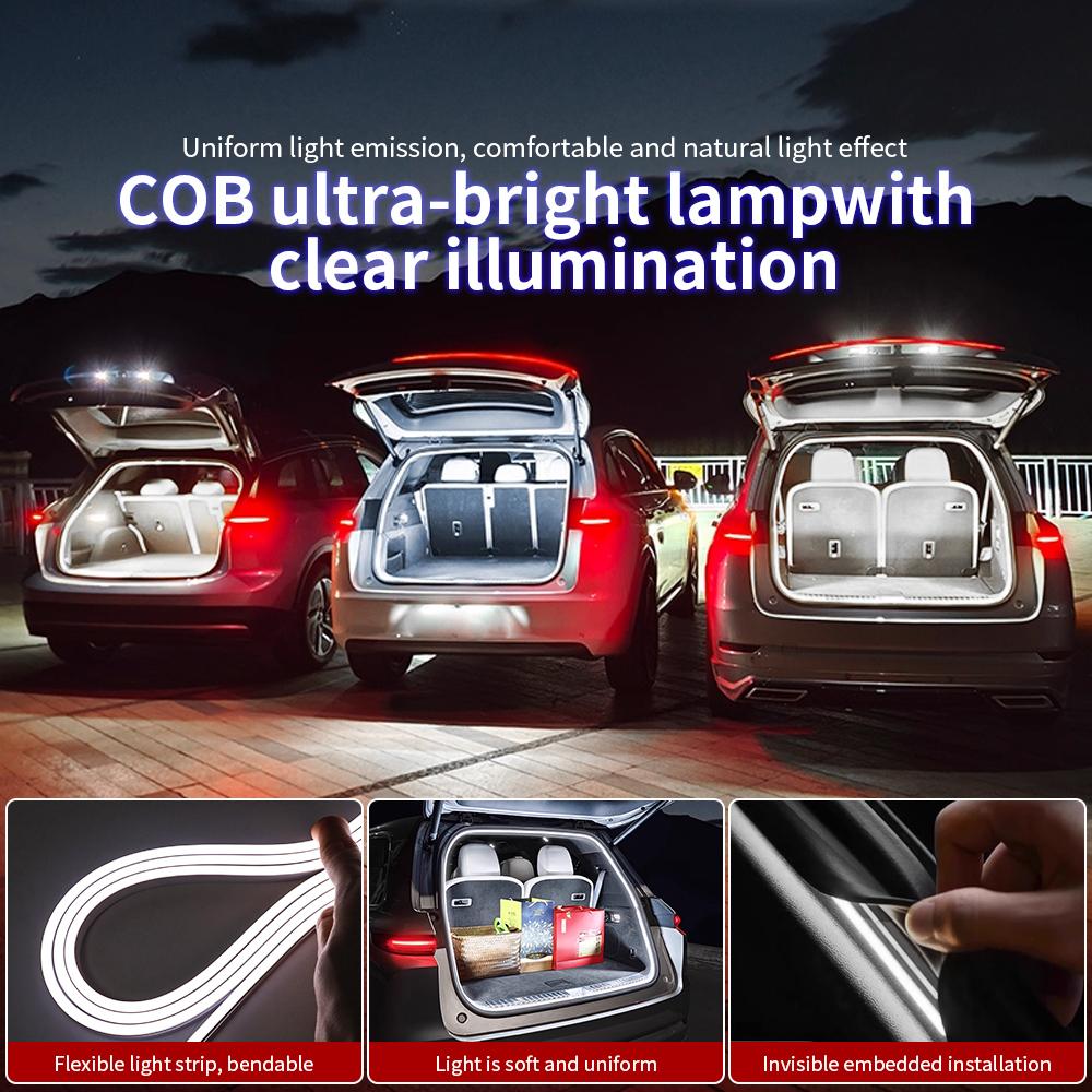 Car High Brightness Trunk Lighting LED Ambient Light Interior Decoration led sedan SUV MPV Automatic Sensing Tailgate Lamp Strip Neon Lights 4