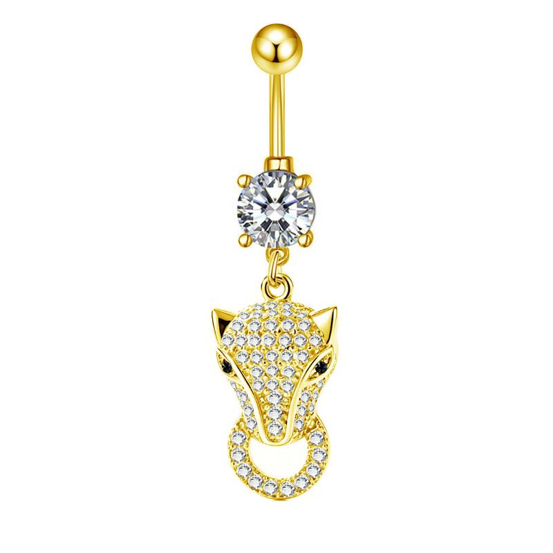 1Pcs Belly Button Rings Stainless Steel Leopard Navel Piercing Sexy Belly Rings Body Piercing Jewelry Navel Rings