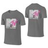 Mtv Distressed Puffy Pink Vintage Mtv Logs Home Reversible Tshirt Sports Minimalist Commuting Essential Unisexs Tshirts