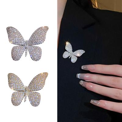 Sparkling Diamond Butterfly Brooch, Women's Design Sense, Small Quality Suit Brooch, Exquisite Accessories, Insect Brooch