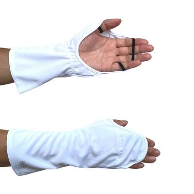 White Beauty Sun Protection UV Protection Hand Palm Open for Both WhB Covers, Type, Men, Hands, (White, Men's L)