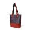 Neela Ajrakh Leather Tote Bag For Women, Designed for Everyday Use