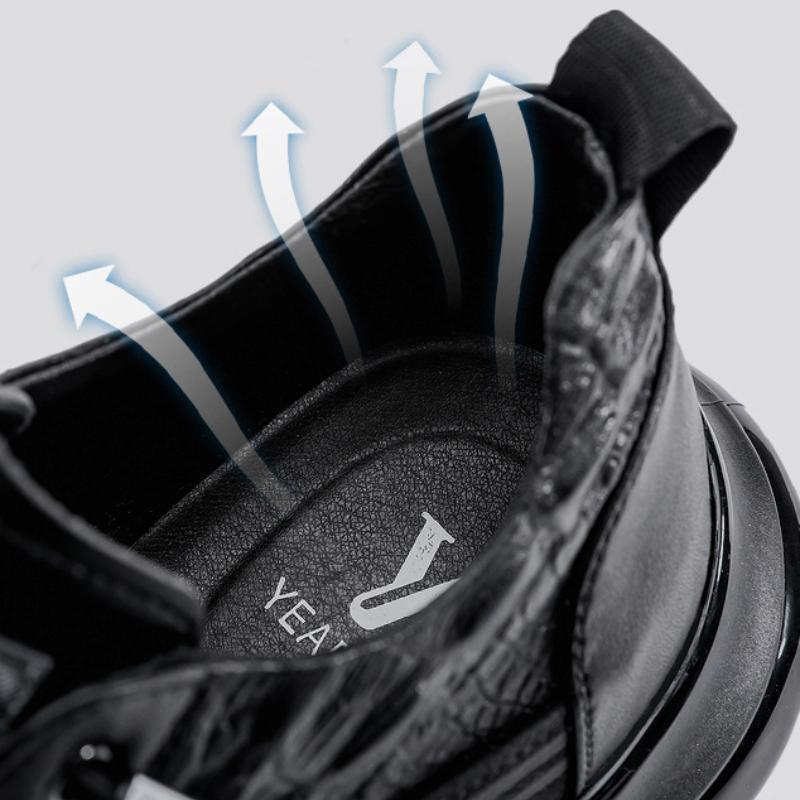 Fashion Casual Men Sneakers Crocodile Pattern Men Sports Shoes Comfortable Working Shoe High Quality Thick Soled Vulcanized Shoe