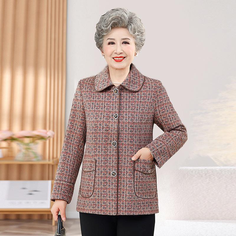 

Новая одежда куртка топ свободный старый год 0 одежда для пожилой женщины большой размер зима 5XL [recommended 150-80kg] красный