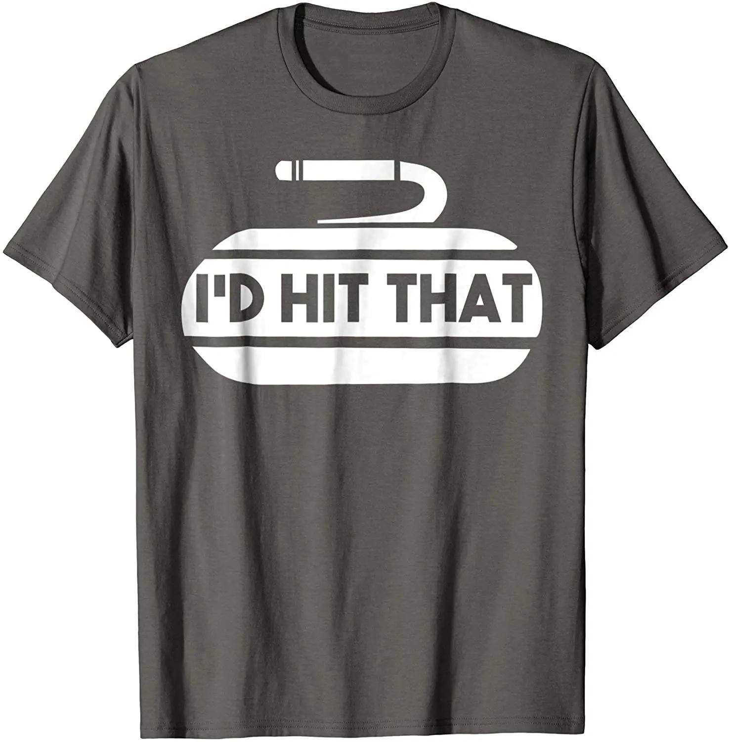 Id Hit That Funny Curling TShirt Premium Cotton Short Sleeve ONeck Mens T Shirt New S3XL S