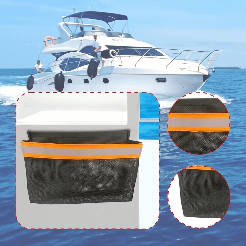 Removable Marine Organizers with Reflective Strips Deck Storage Pouch  for Fishing