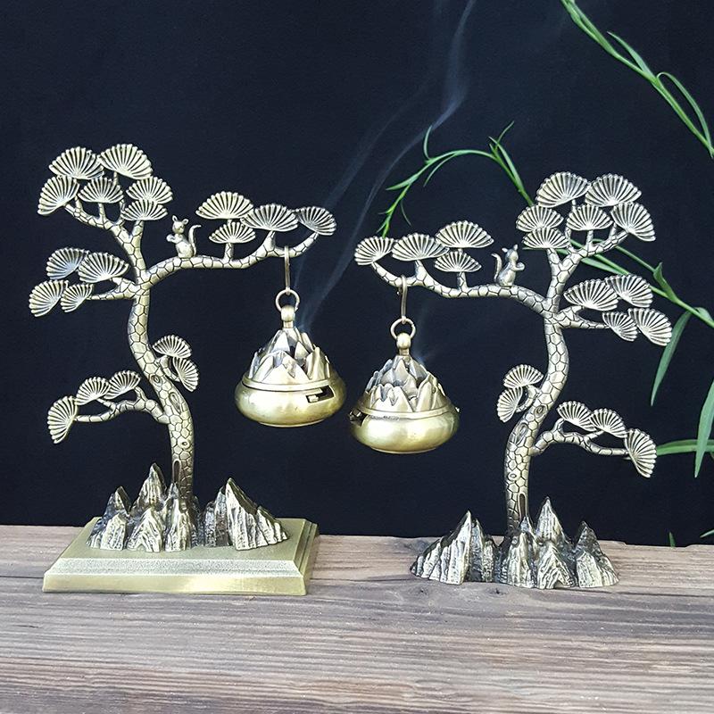 Home Indoor Creative Burner Decor Pine Chinese Style Aromatherapy Ornaments Incense Tea Ceremony Agarwood Hanging Stove