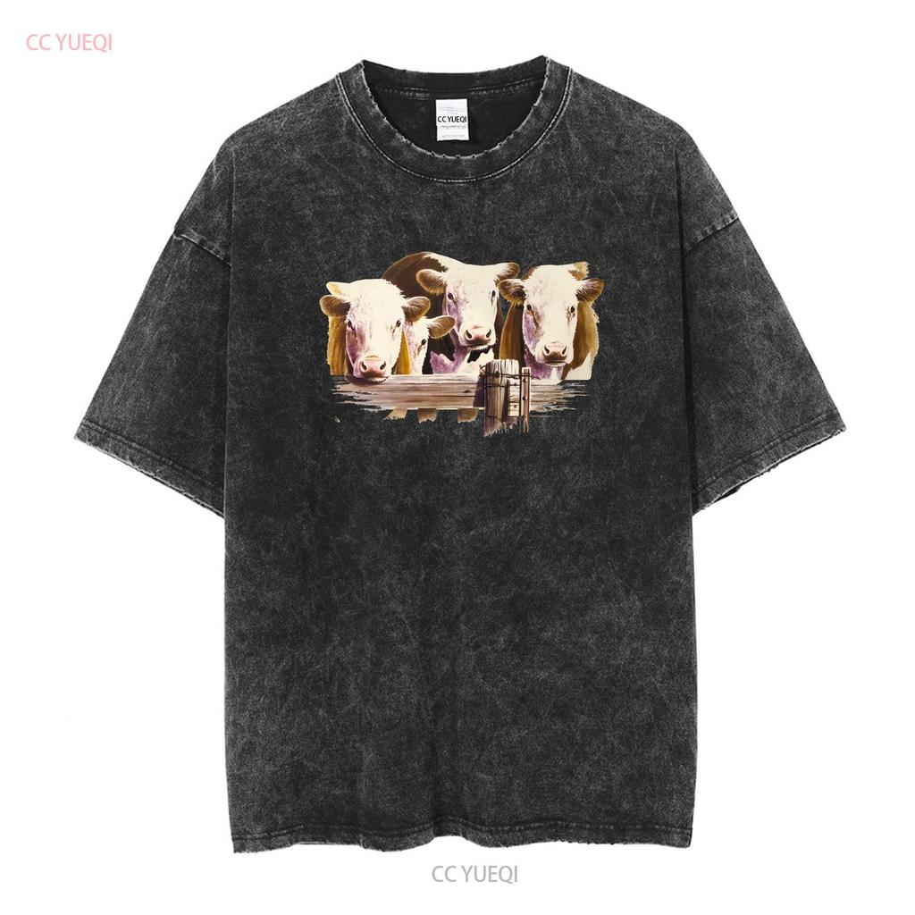 Cow T Shirt Hereford Cows SweaT Available on Request 298d long or short sleeves vintage Washed Versatile Top For Everyday Wear