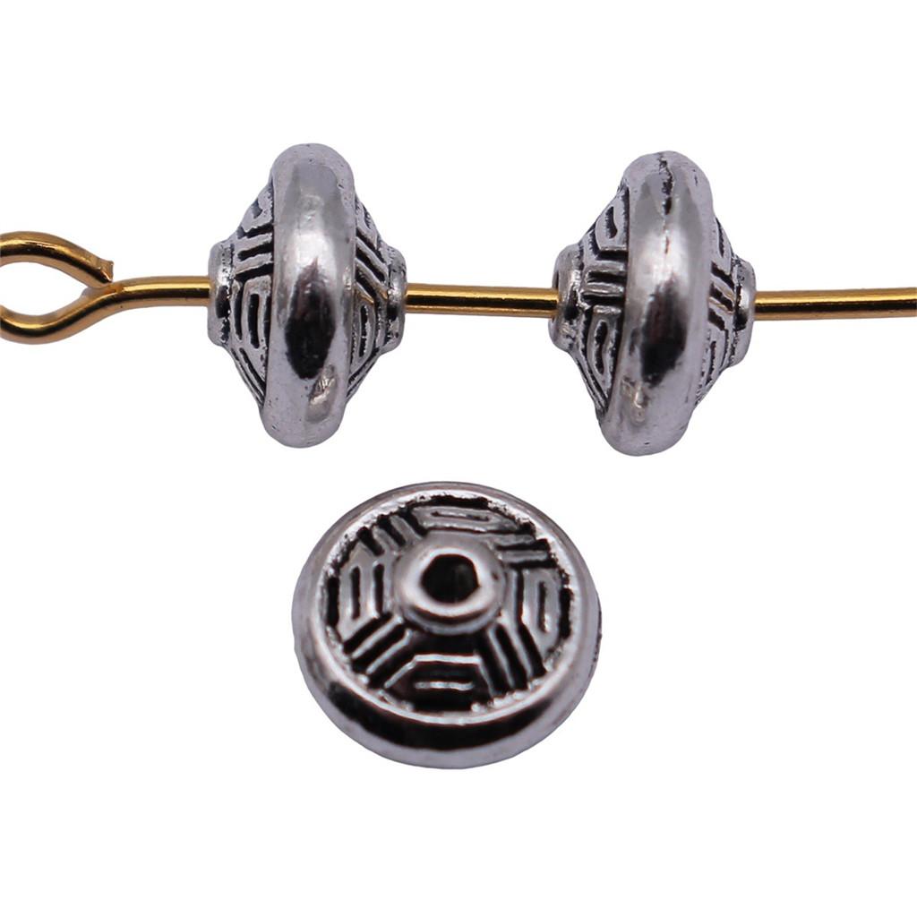 Multi Color Flower Edge Spacer Beads Metal Charms For Jewelry Making Accessories