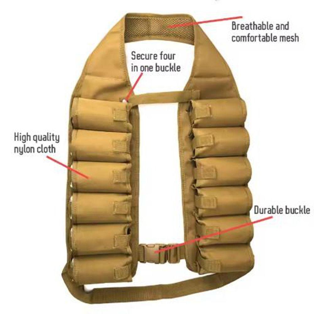 Black/Brown 12 Pocket Drink Vest Breathable Adjustable Beer Storage Vest Multi-pocktes Wear-resistant Beer Drinking Vest