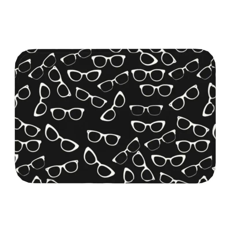 Trendy Optician Glasses Doormat Anti-Slip Bathroom Kitchen Mat Garden Garage Door Floor Entrance Carpet Rug