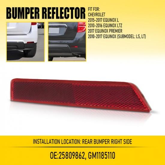 Rear Bumper Reflector Light Left Driver Side Fit For Chevrolet Equinox 2010-17 K