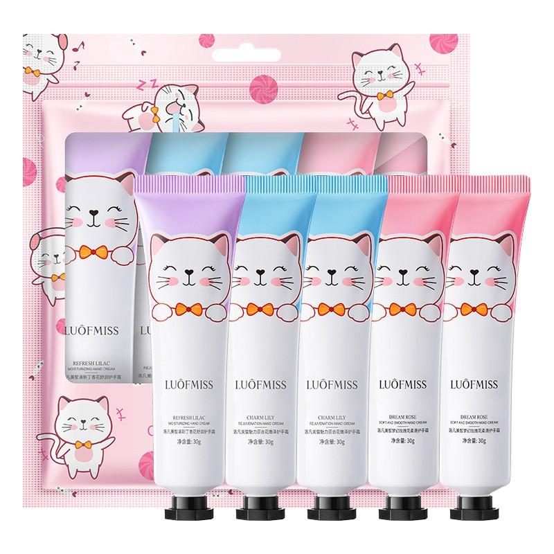 Cute Hand Cream Set Moisturizing, Nourishing, Softening and Lubricating Hand Care Skin Care Product Hand Cream. белый