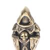 Undead Skull Brass Knife Beads Edc Outdoor Diy Paracord Handmade Woven Lanyard Pendants Umbrella Rope Bracelets Charms Accessory