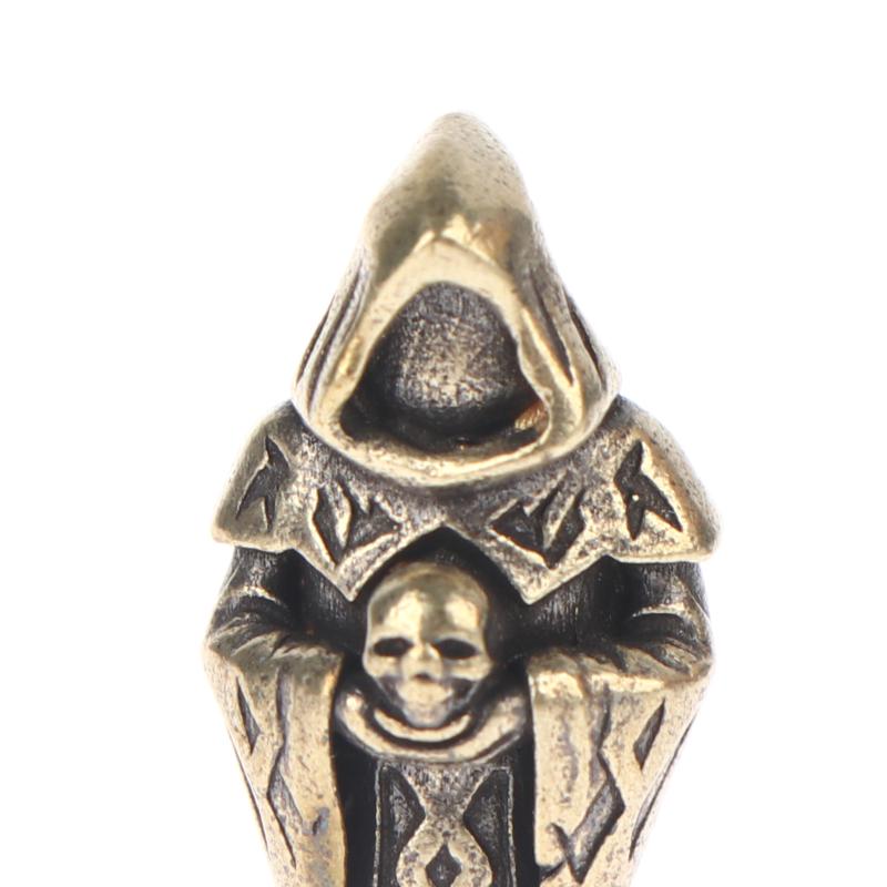 Undead Skull Brass Knife Beads Edc Outdoor Diy Paracord Handmade Woven Lanyard Pendants Umbrella Rope Bracelets Charms Accessory