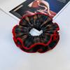 Korean Retro Plaid Hair Tie - High-End Niche Style for Low Ponytails
