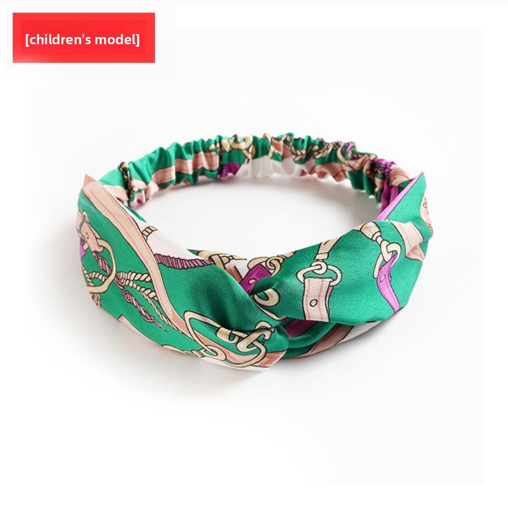 Satin Elastic Crossed Headband Geranium Ladies Hair Accessories Girls Headband