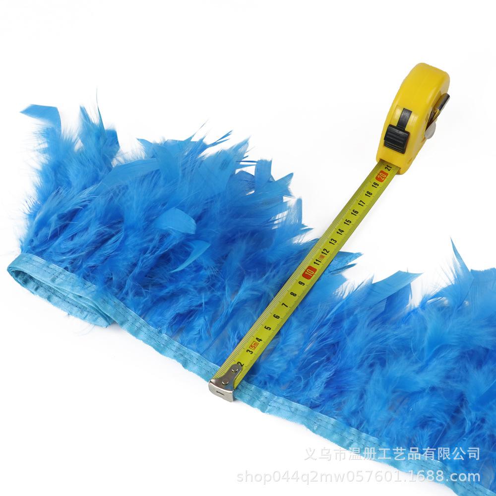 Turkey Feather Cloth Edge Diy Car Doll Decorative Material Fire Lace Dress Skirt 1M/Bag