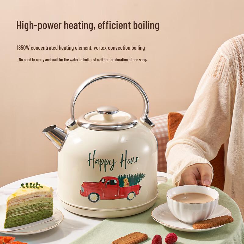 Zoomland Retro 1.7L Electric Kettle CN plug (adapter included)