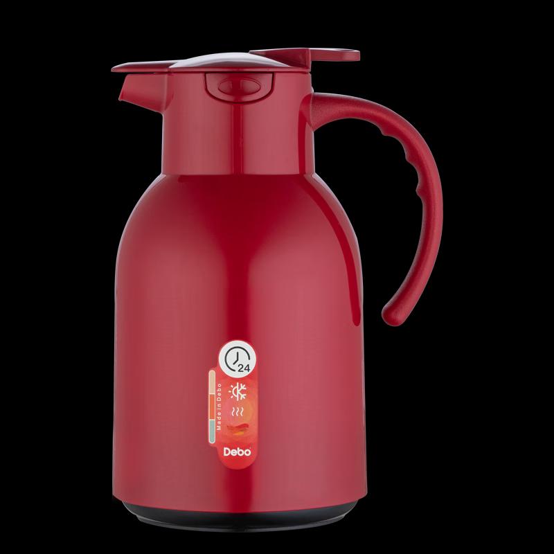 Depot Villet DEP-DS346 Red Liner Ceramic Insulated Thermos